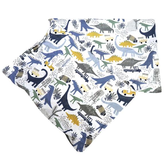 Pottery Barn Kids Standard Dinosaur Pillow Case Set of 2 Organic Cotton 20x30 - Picture 1 of 4